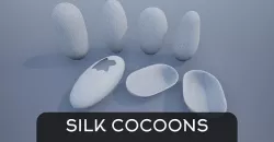 Silk Cocoons Low-poly 3D model