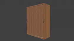 Sliding Door Wardrobe  Low-poly 3D model
