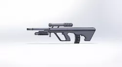 sniper rifle Weapon Aug  3D model
