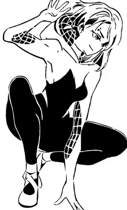 Spider Gwen stencil 6