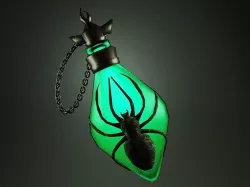 Spider Venom Poison Bottle Low-poly 3D model