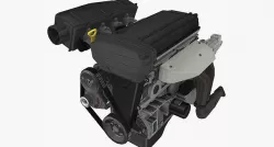Toyota 4AGE Blacktop 20v engine Low-poly 3D model