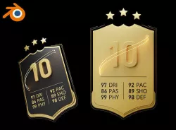 Ultimate SPORT CARD Animated template for BLENDER 3D model