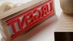 URGENT RUBBER STAMP Low-poly 3D model