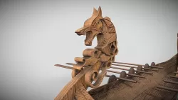 Viking Boat 4 - Spirit of the Woods Wolf 3D model