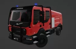 Volvo FL Firetruck 3D model