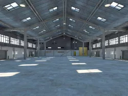 Warehouse interior and exterior 2 3D model