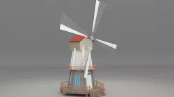Windmill Low-poly 3D model