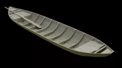 Wooden Boat Low-poly 3D model