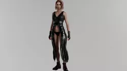 Young witch in black 3D model