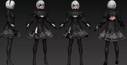 2B Fanart - Basemesh 3D model