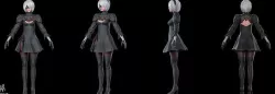 2B NieR Automata 3D Model A Pose 3D model