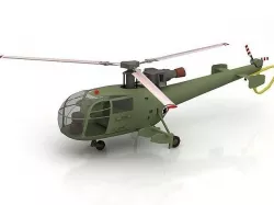 3D Aerospatiale Alouette III 3D model