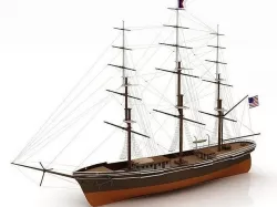 3D Flying Ship 3D model