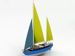3D Moonli Sailing Ship 3D model