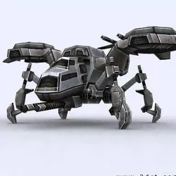 3DRT - Sci-Fi Forces - Gunship 2  Low-poly 3D model