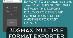 3dsmax Multiple Formats Export Plugin 3D model