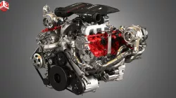 488 Pista Engine - V8 Twin Turbo Engine  3D model