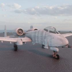 a10 warthog Low-poly 3D model