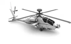 AH-64D Apache Helicopter Low-poly 3D model