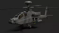 AH-64D Apache Low-poly 3D model