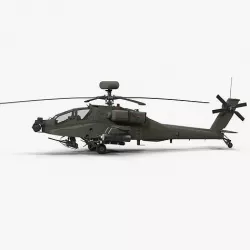 AH64E Apache Longbow Helicopter Green Clean 3D model