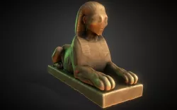 Alien Sphynx Statue  3D model