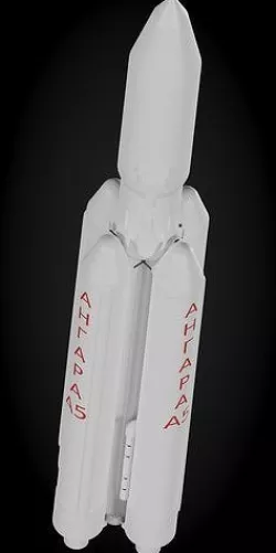 Angara A5 rocket 3D model