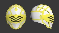 Arc Skeleton Knight Helmet  Low-poly 3D model