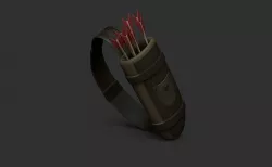 Archer Quiver - Ranger Hunter - Red Arrows Pack Low-poly 3D model