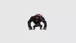 AvatarPet Baboon FreeFire character Low-poly 3D model