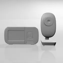 Baby Video Monitor and Digital Camera 03 3D model