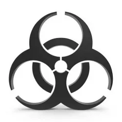 Biohazard Icon Low-poly 3D model
