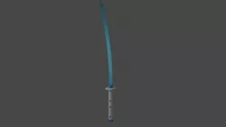 blue katana 3D model