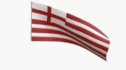 British East India Company Flag 1600-1707 Low-poly 3D model