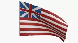 British East India Company Flag 1707-1801 Low-poly 3D model