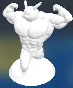 buff pikachu lol Low-poly 3D model