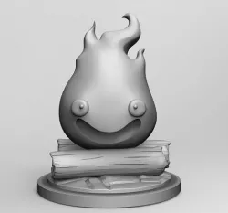 Calcifer - Howls Moving Castle - Supported and Ready to Print 3D model