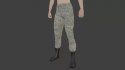 Camo Pant Bot Low-poly 3D model