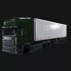Cargo Truck Low-poly 3D model