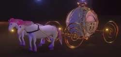 Carriage with Horses 3D model 3D model