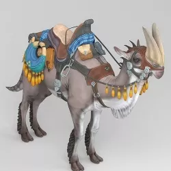 Cartoon Camel  Low-poly 3D model