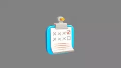 cartoon sticky note Low-poly 3D model