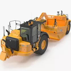 Cat 637k Scraper Rigged 3D model