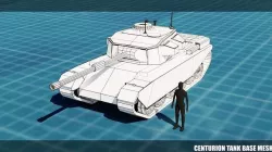Centurion Tank Base Mesh  Low-poly 3D model