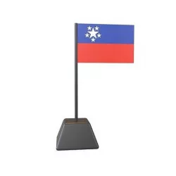 Civil Ensign of Burma 1952 v1 001 Low-poly 3D model