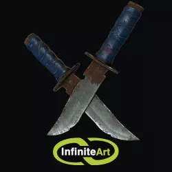 Combat knife 3D model