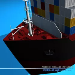 Container ship 3D model
