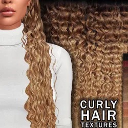 Curly hair textures for 3D models Texture