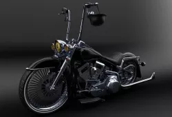 Custom Motorcycle Lowrider Style Low-poly 3D model